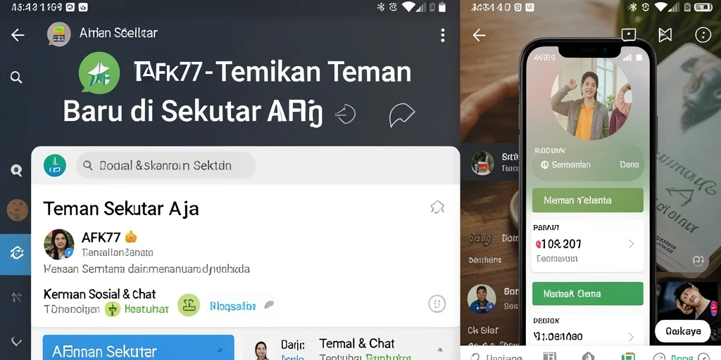 Antarmuka AFK77 yang menarik dan fungsional untuk Teman Sekitar.