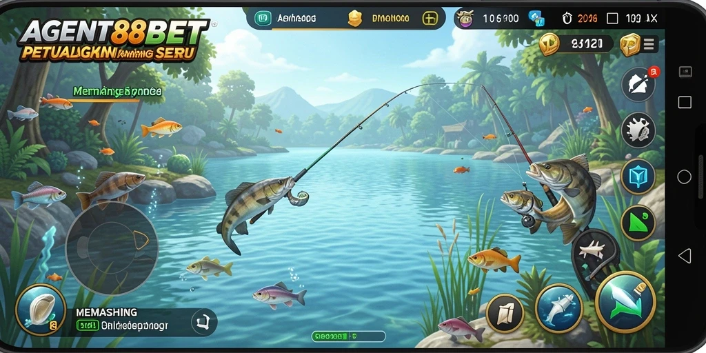 Tampilan antarmuka AGENT88BET yang menarik saat memancing.