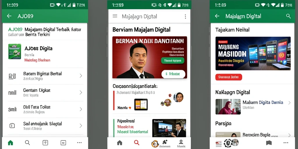 Tampilan antarmuka AJO89 yang sederhana dan menarik.