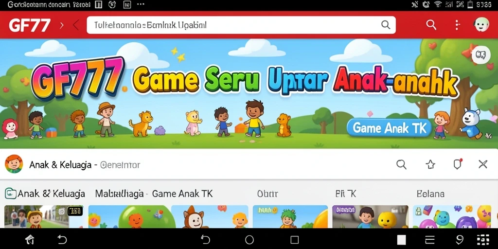 Tampilan antarmuka GF777 yang menarik dan ramah anak.