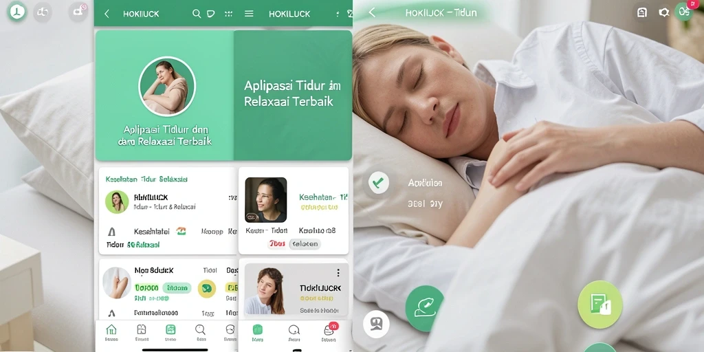 Antarmuka ramah pengguna HOKILUCK untuk tidur dan relaksasi.