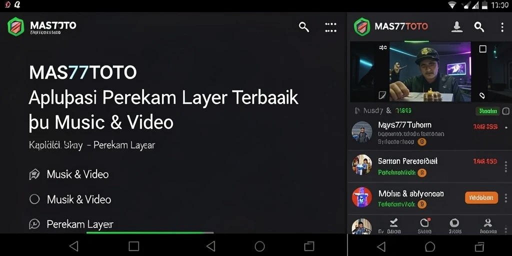 Tampilan antarmuka MAS77TOTO saat merekam layar dengan fitur audio.