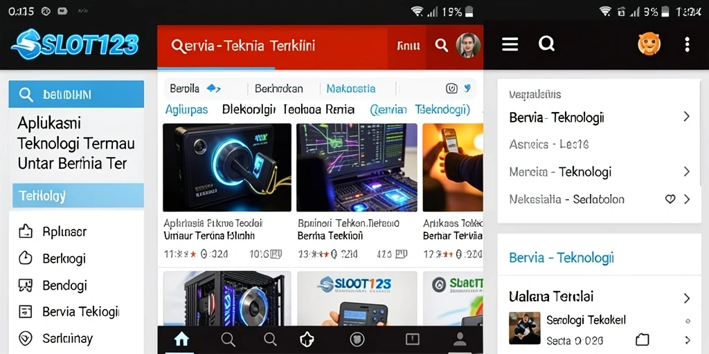 Tampilan antarmuka SLOT123 yang modern dan informatif.
