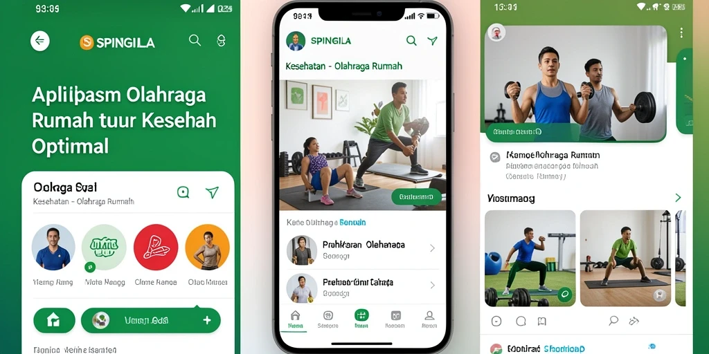 Antarmuka SPINGILA yang menarik dan mudah digunakan untuk olahraga rumah.